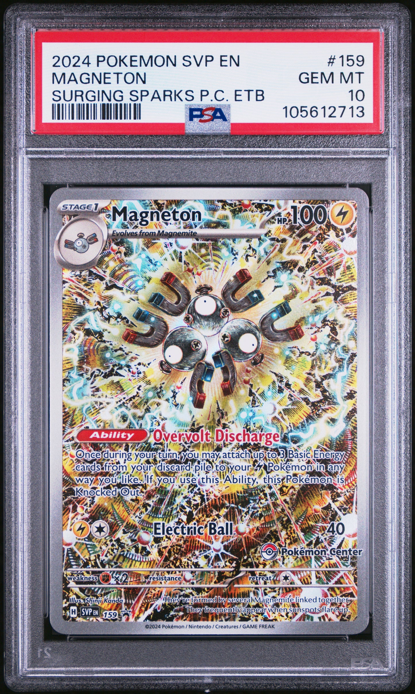 PSA 10 Magneton #159 Surging Sparks ETB Promo