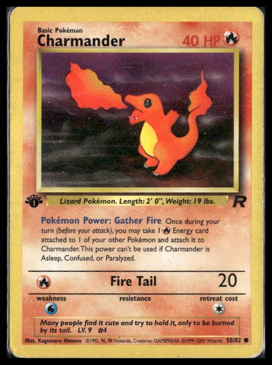 Charmander #50/82 1st Edition Team Rocket HP