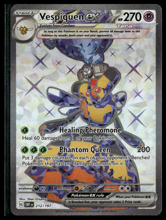 Vespiquen ex #212/197 Obsidian Flames NM