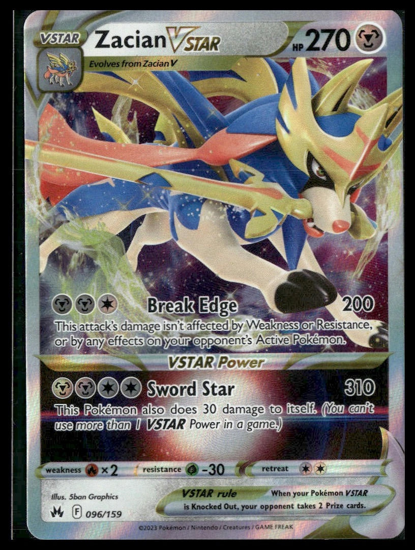 Zacian VSTAR #096/159 Crown Zenith NM