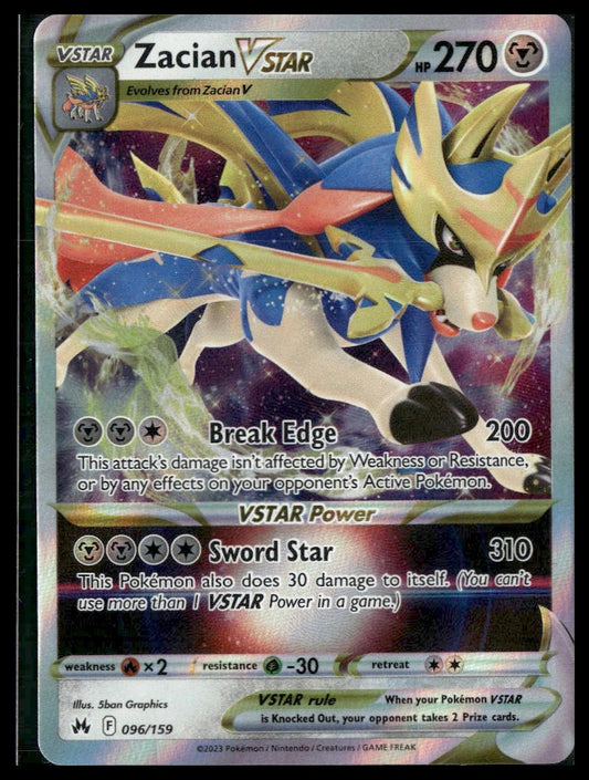Zacian VSTAR #096/159 Crown Zenith NM