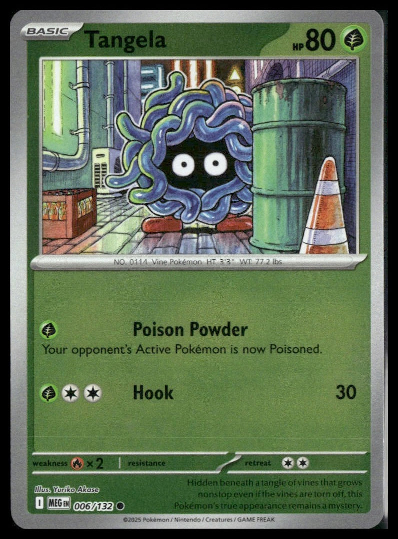 Tangela #6/132 Reverse Holo Mega Evolution NM