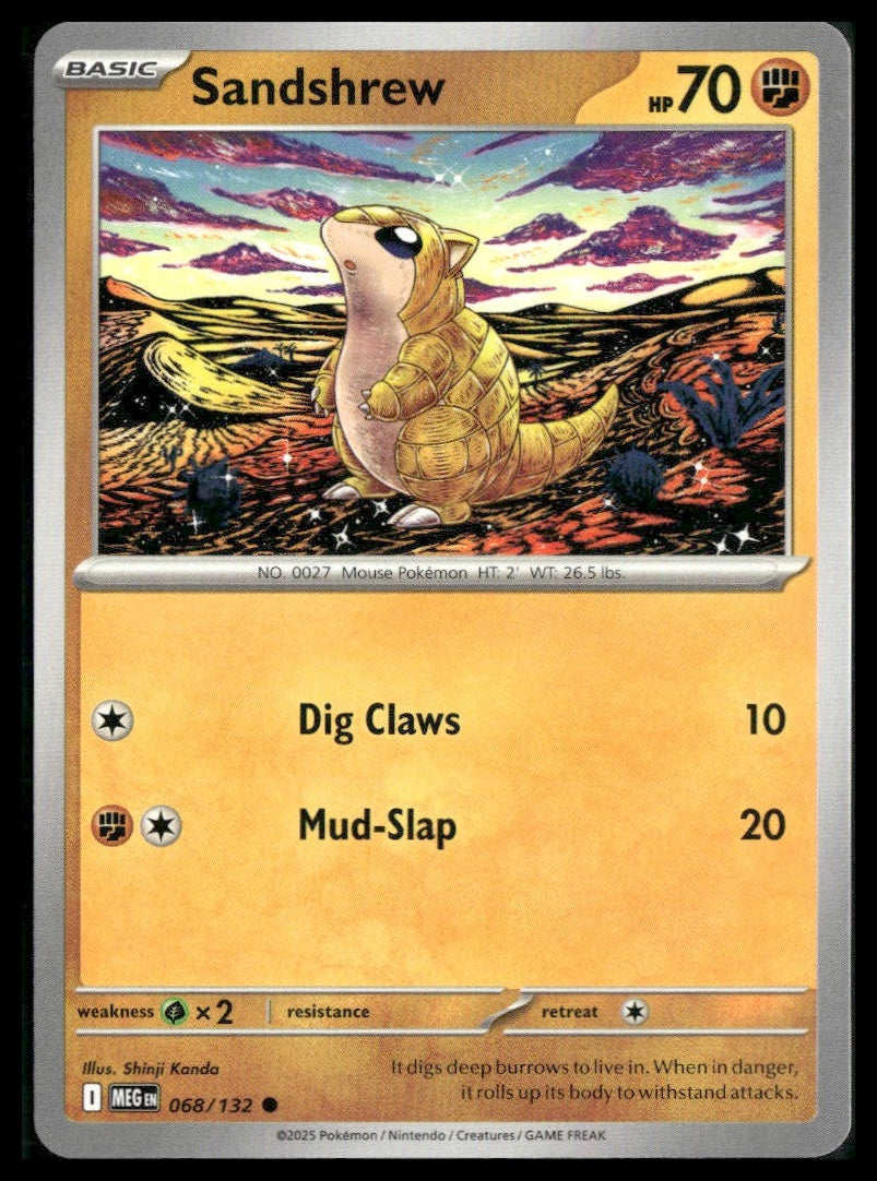 Sandshrew #68/132 Tomokazu Komiya Mega Evolution NM