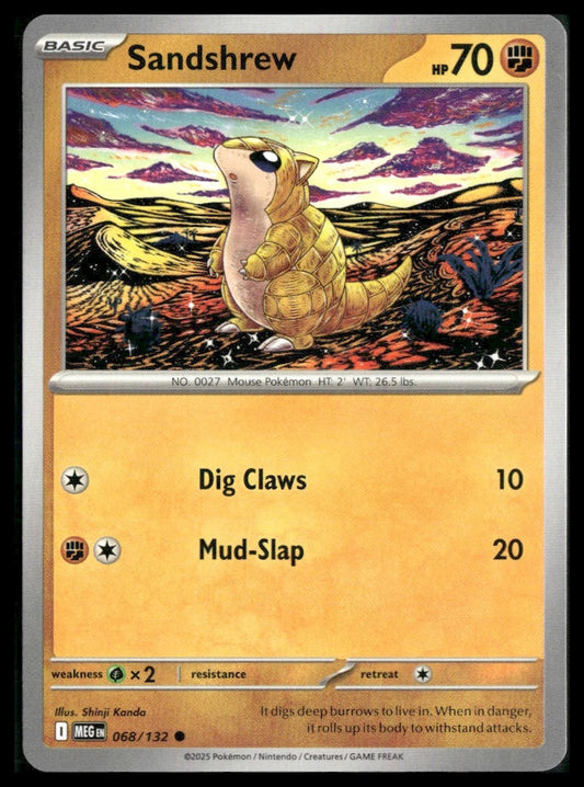 Sandshrew #68/132 Tomokazu Komiya Mega Evolution NM