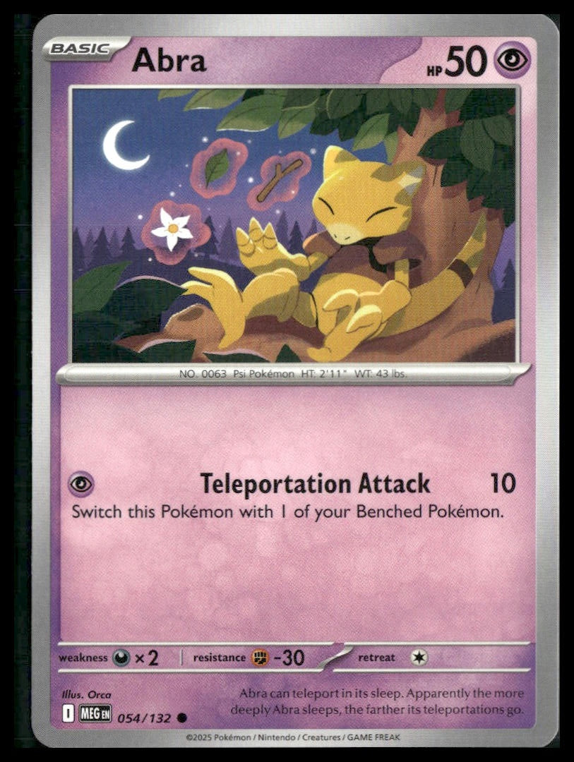 Abra #54/132 Mega Evolution NM
