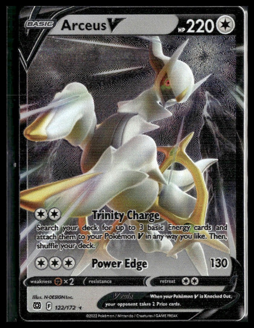 Arceus V #122/172 METAL Brilliant Stars UPC Promo NM