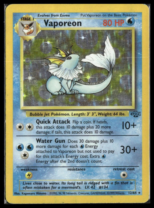 Vaporeon #12/64 Jungle MP