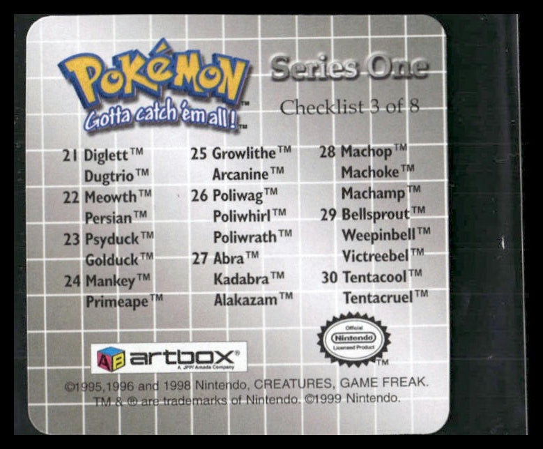 Tentacool / Tentacruel #30 Action Flipz Series One NM