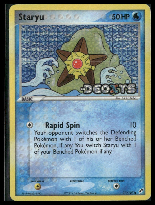 Staryu #77/107 Reverse Holo STAMP Deoxys MP