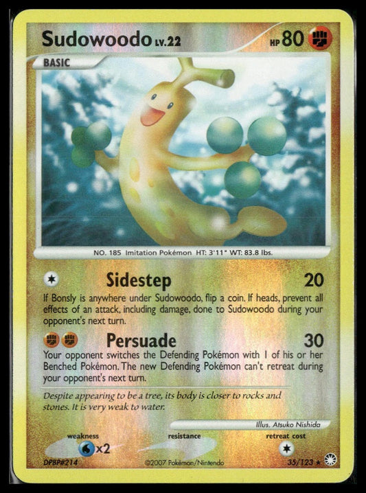 Sudowoodo #35/123 Reverse Holo Mysterious Treasures LP