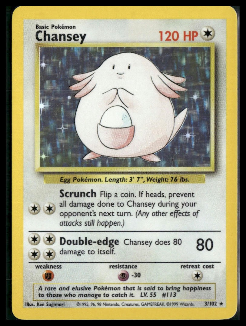 Chansey #003/102 Base Set LP