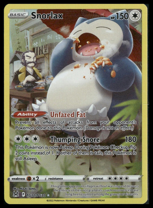 Snorlax #TG10/TG30 Lost Origin Trainer Gallery NM