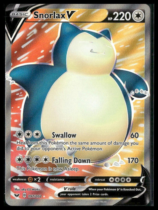 Snorlax V #197/202 Sword & Shield Base Set NM