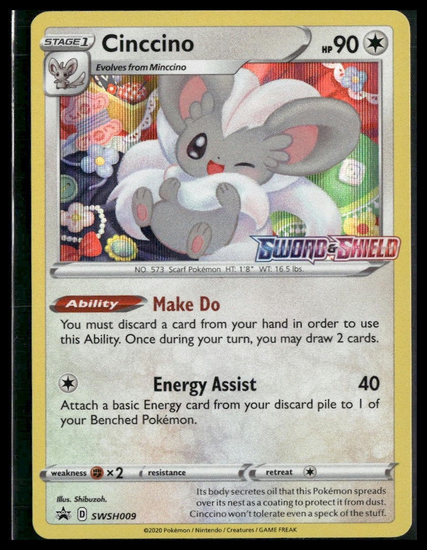 Cinccino #SWSH009 STAMP Sword & Shield Promo VLP
