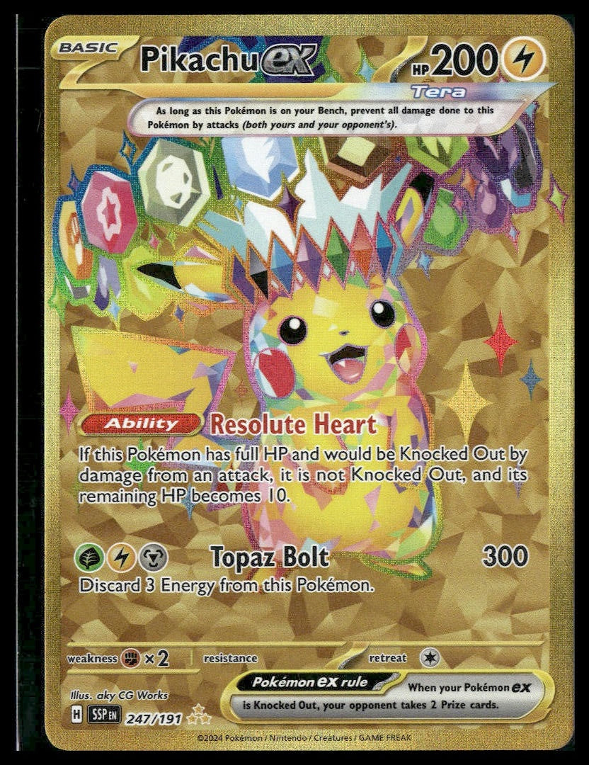 Pikachu ex #247/191 Surging Sparks NM
