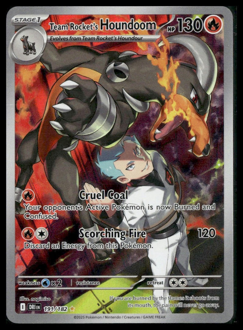 Team Rocket's Houndoom #191/182 Destined Rivals NM