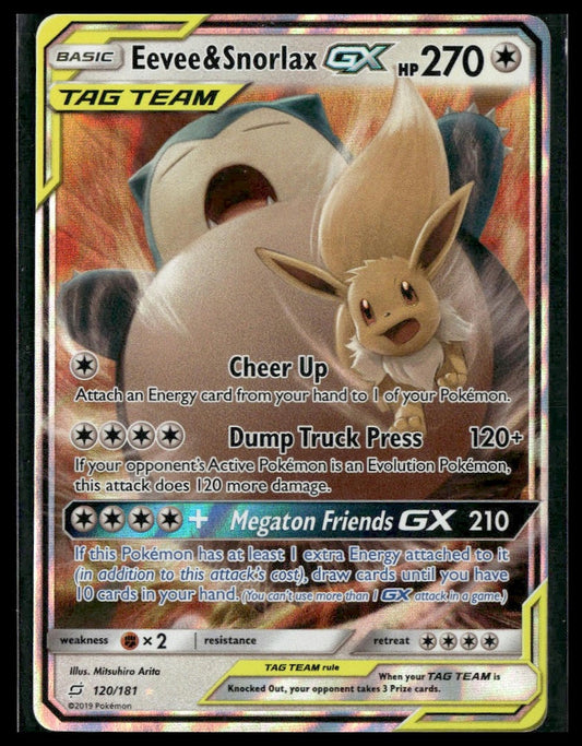 Eevee & Snorlax GX #120/181 SM - Team Up LP
