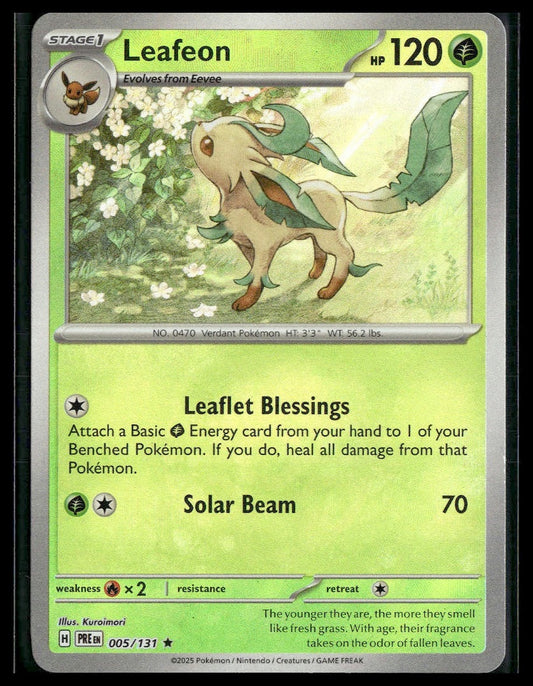 Leafeon (Master Ball) #5/131 Prismatic Evolutions NM
