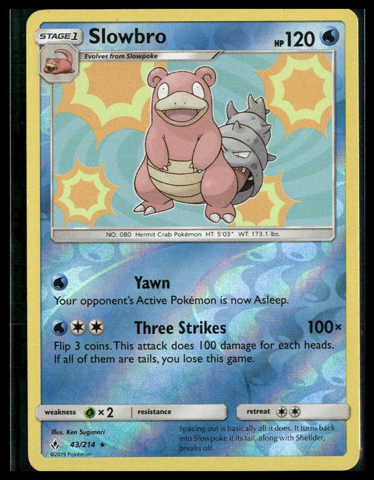 Slowbro #43/214 Reverse Holo Unbroken Bonds MP