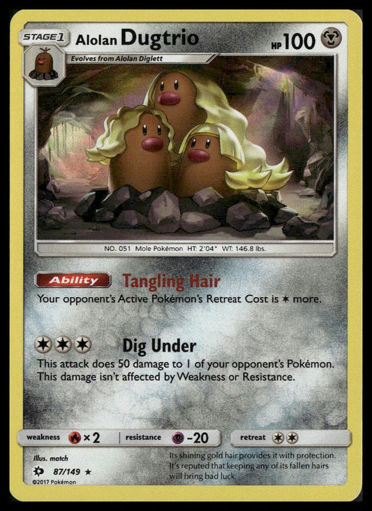 Alolan Dugtrio #087/149 Blister Exclusives NM