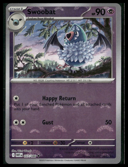 Swoobat (Poke Ball) #037/086 White Flare NM