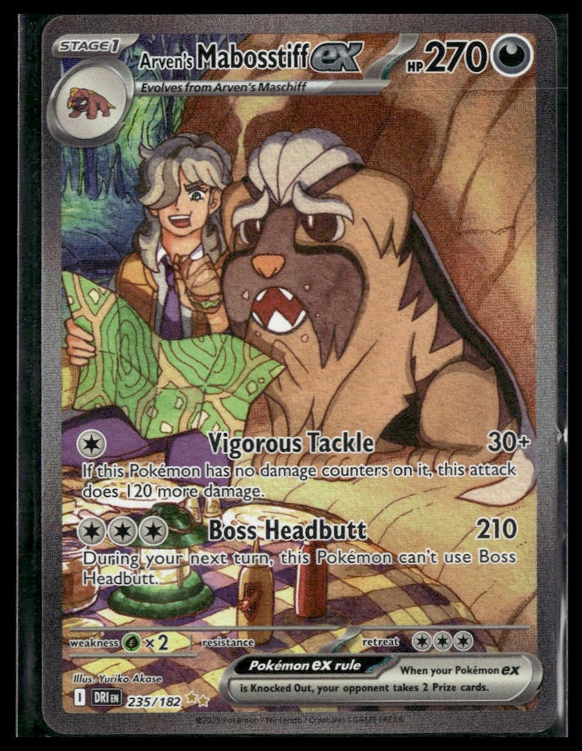 Arven's Mabosstiff ex #235/182 Destined Rivals NM