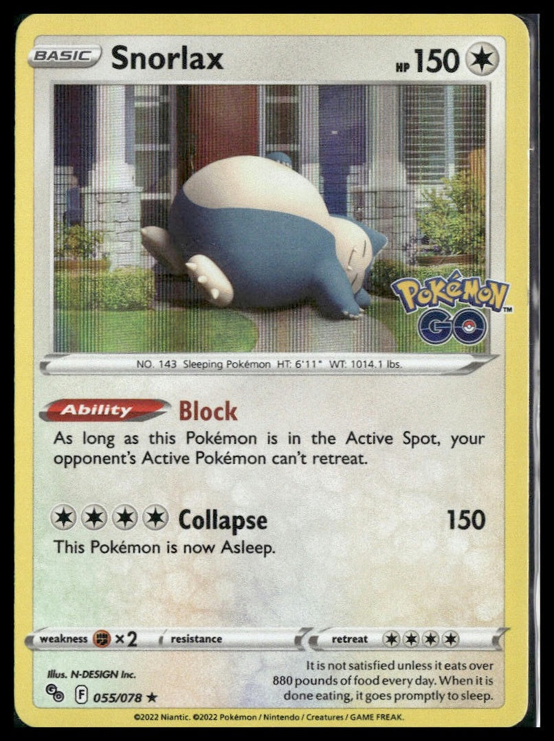 Snorlax #055/078 Pokemon GO LP