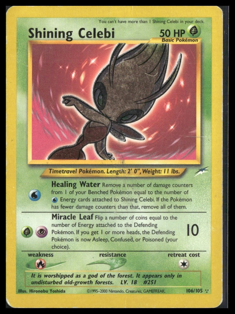 Shining Celebi #106/105 Neo Destiny HP