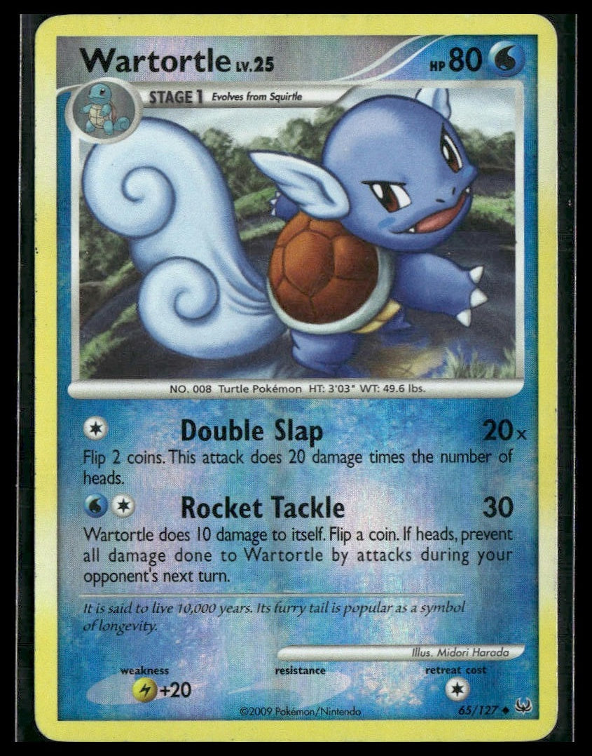 Wartortle #65/127 Reverse Holo Platinum LP