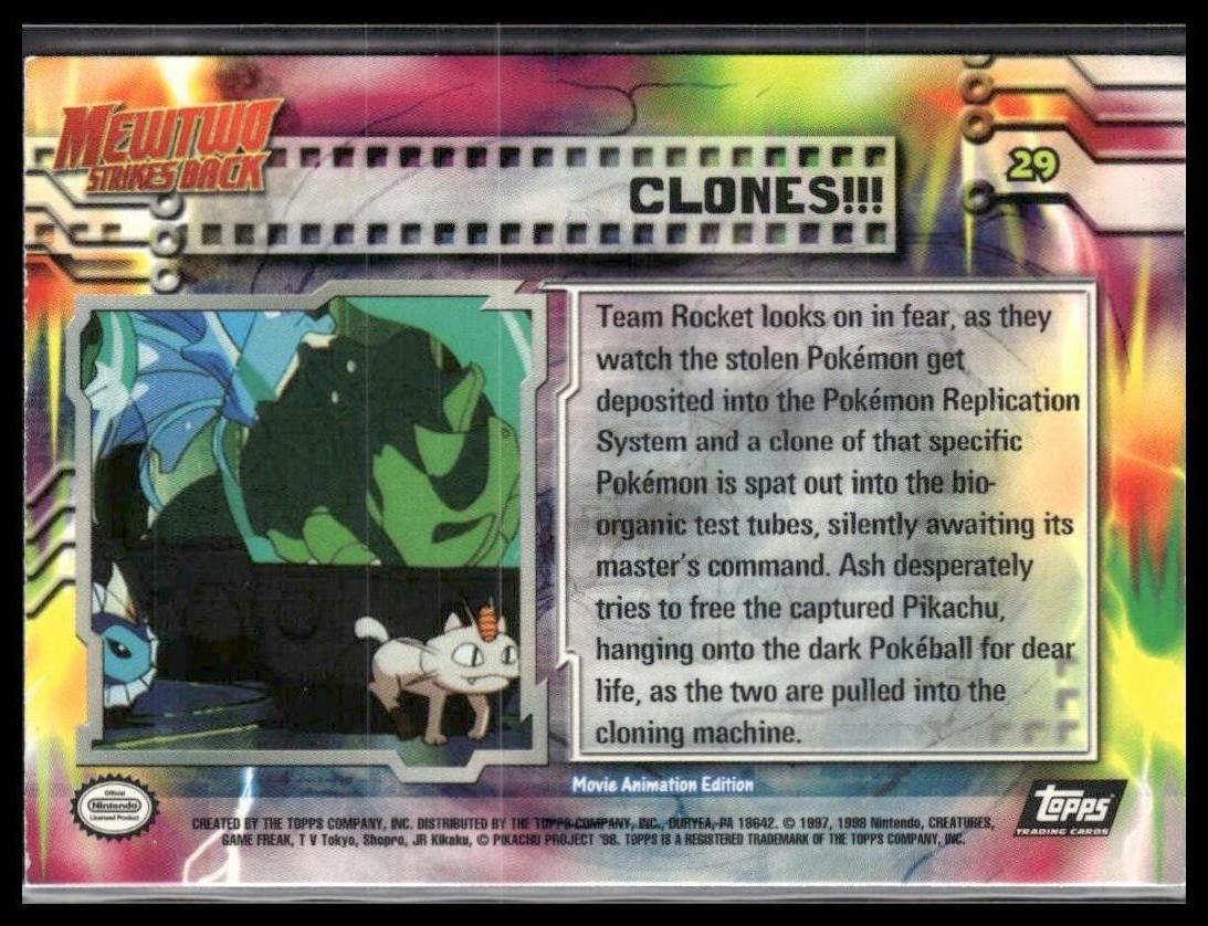 Clones!!! #29 Vileplume Team Rocket Texture Foil Mewtwo Strikes Back Topps LP