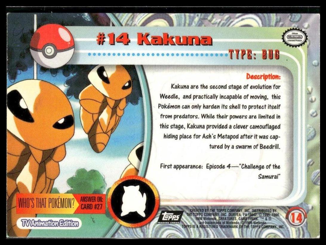 Kakuna #14 Foil Topps TV LP