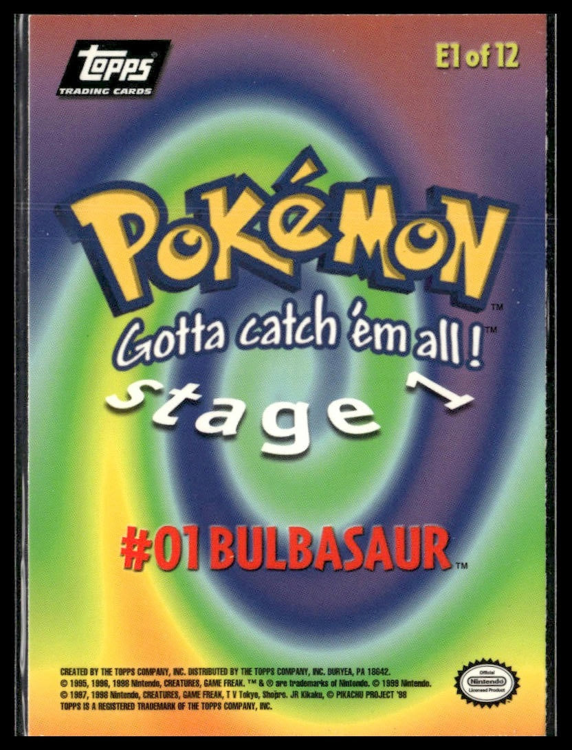 Bulbasaur #E1 Topps Movie Evolution LP