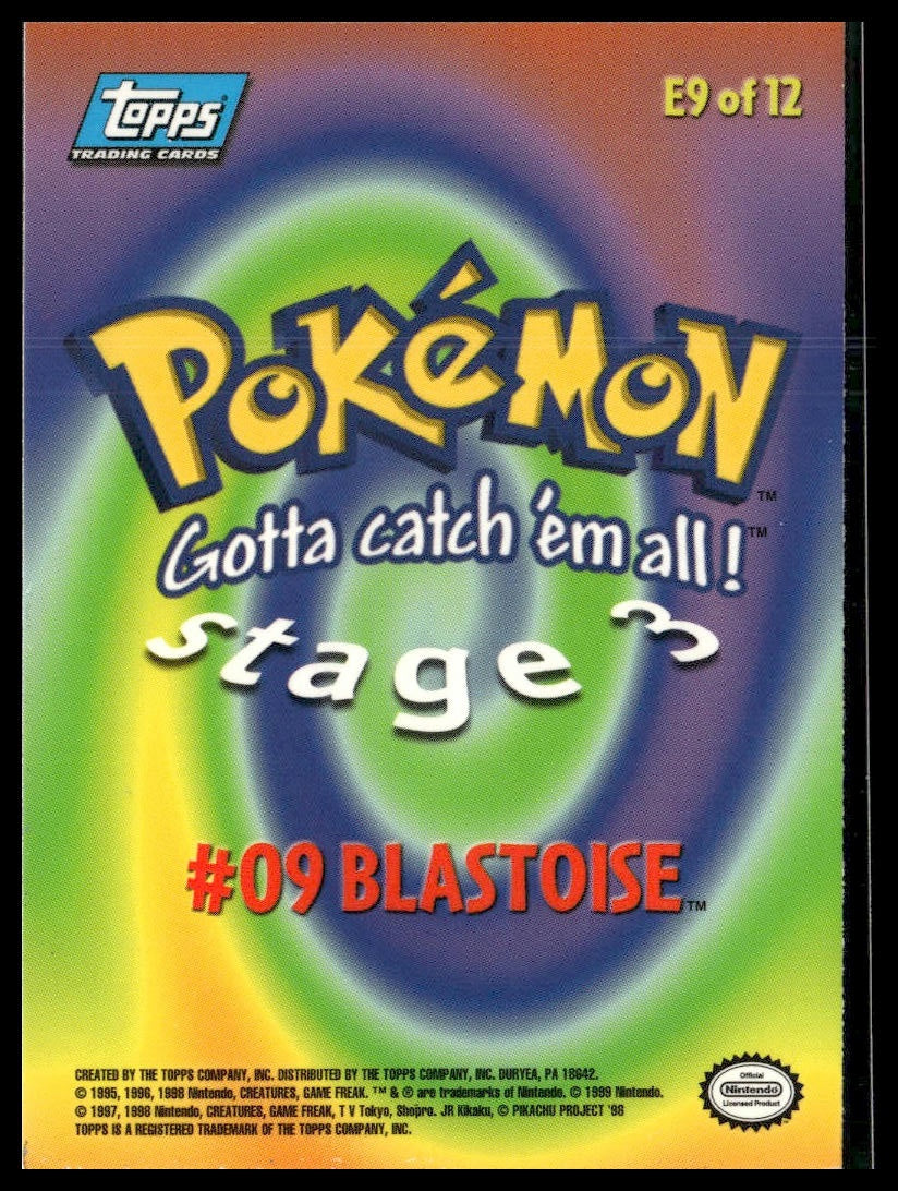 Blastoise #E9 Topps Movie Evolution LP