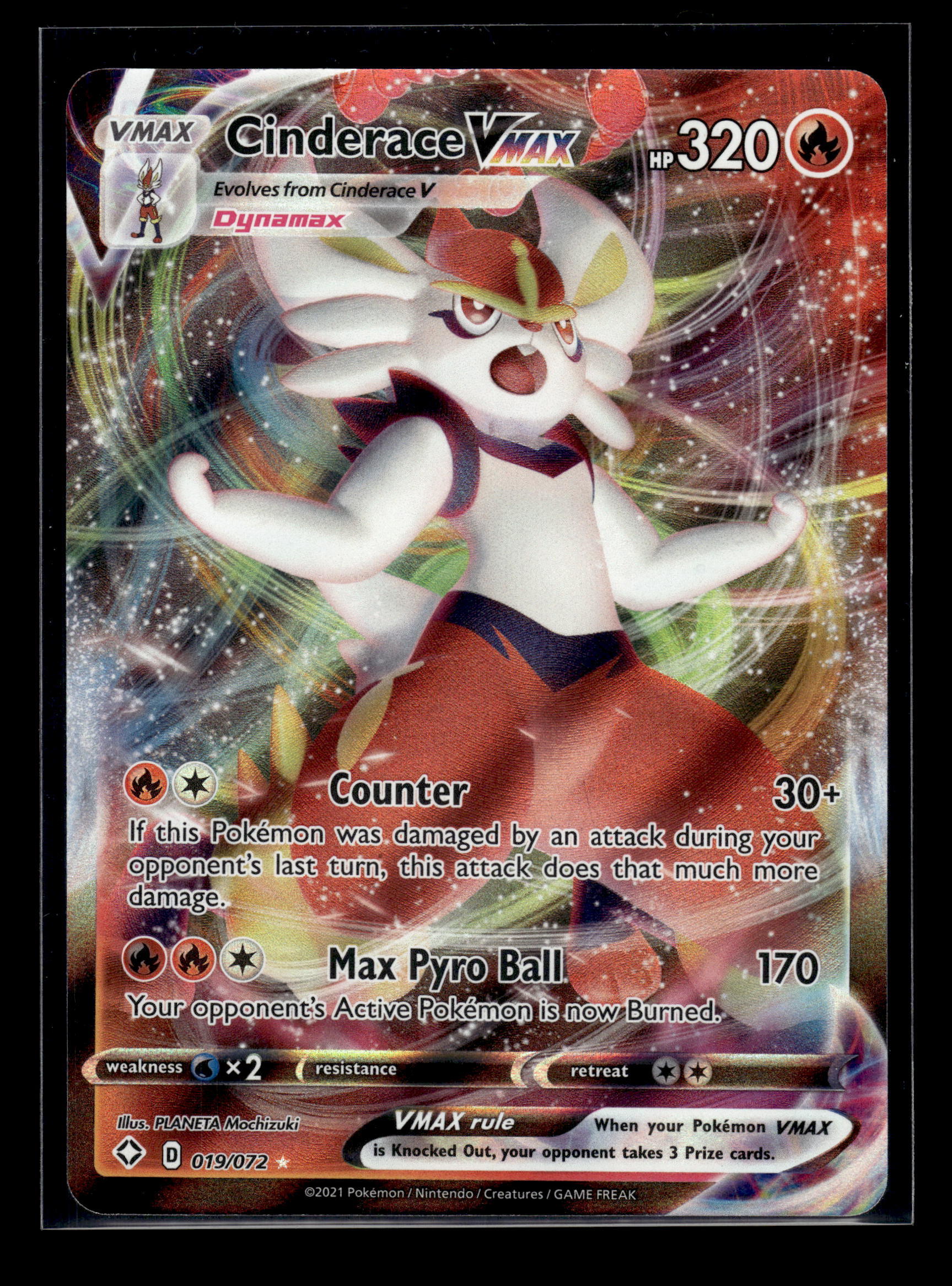 Cinderace VMAX #019/072 Shining Fates LP – Ready Mark Cards