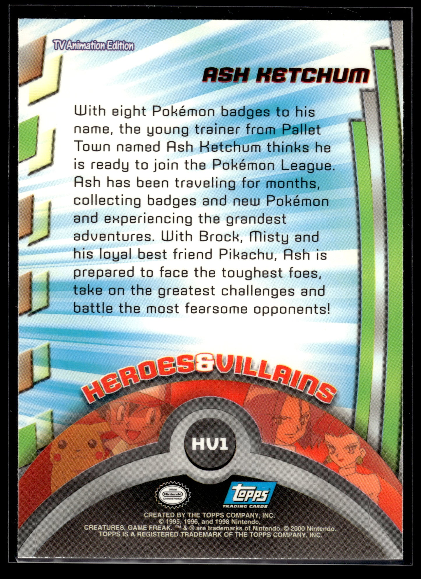 Ash Ketchum #HV1 Topps TV LP