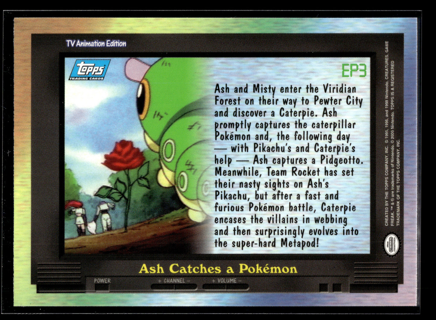 Ash Catches a Pokemon #EP3 Topps TV VLP