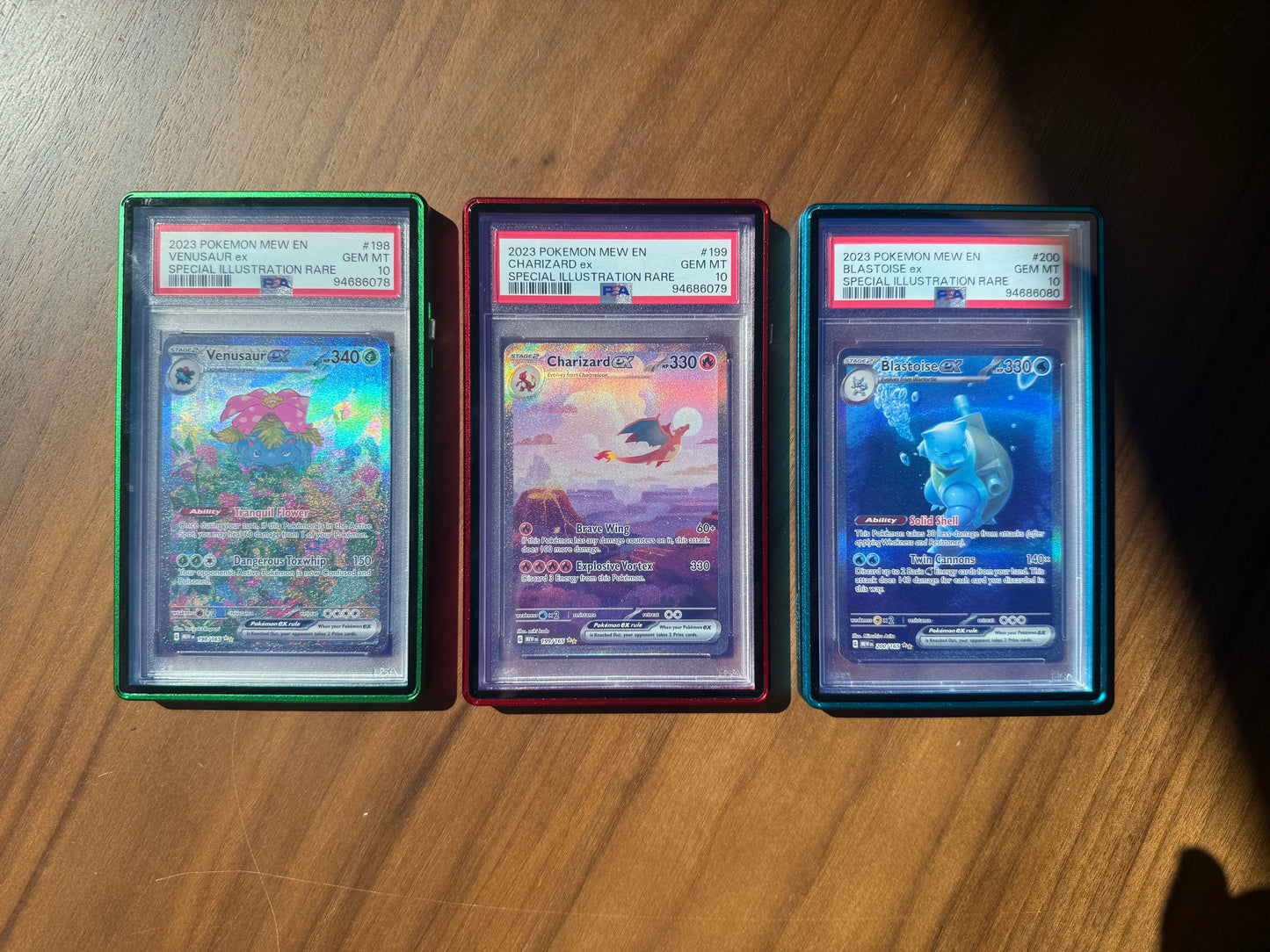 PSA 10 Venusaur Charizard Blastoise ex 151 SEQUENTIAL Set