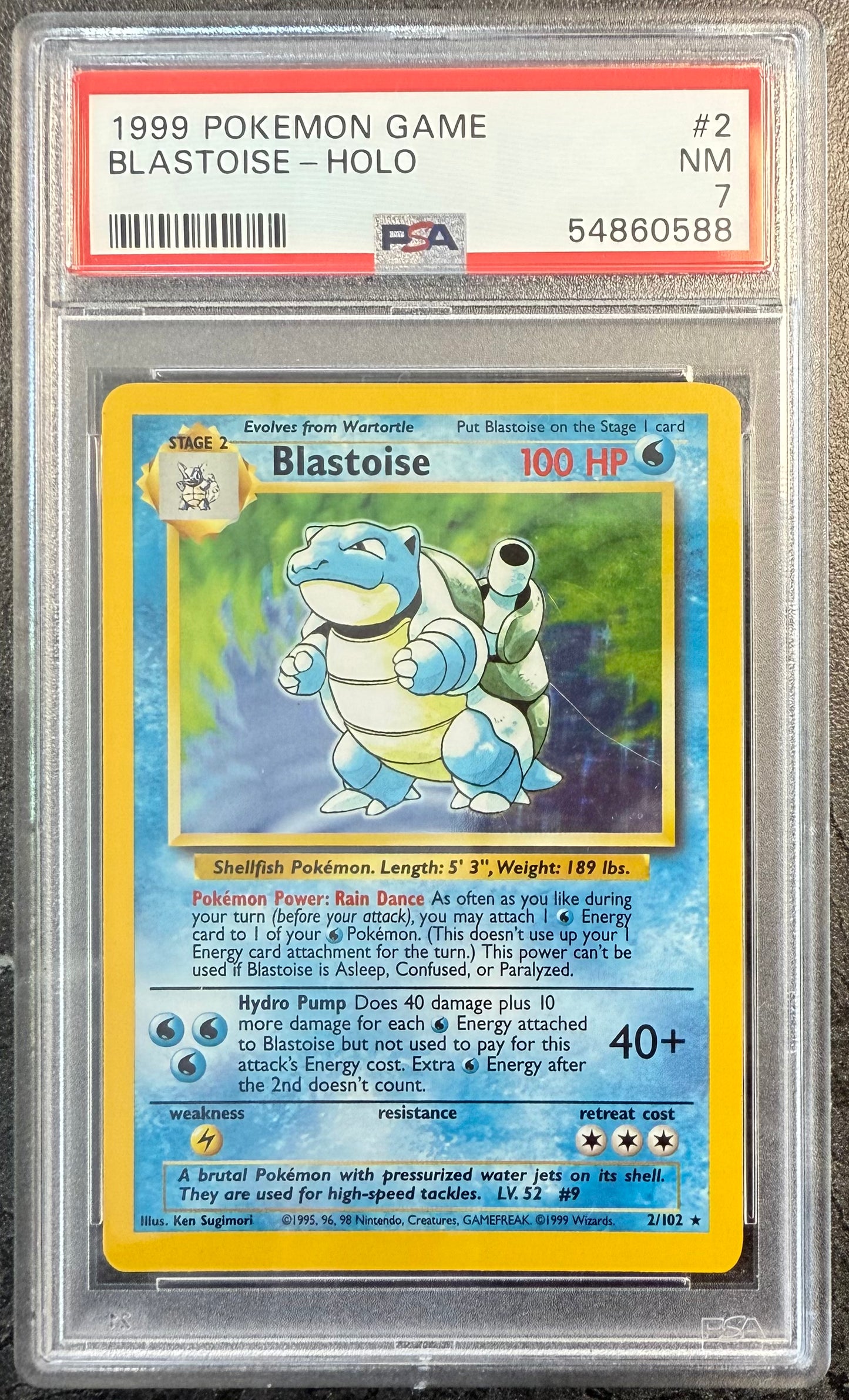 PSA 7 Blastoise #2/102 Base Set