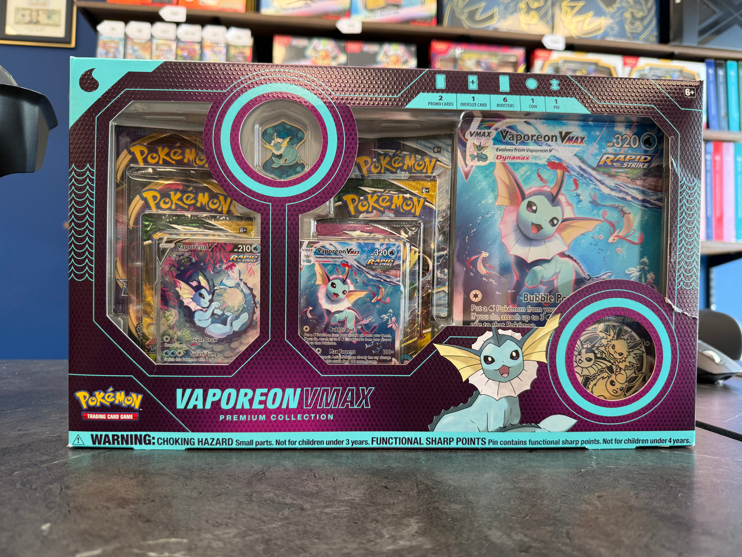 Vaporeon VMAX Premium Collection (tear, see pics)