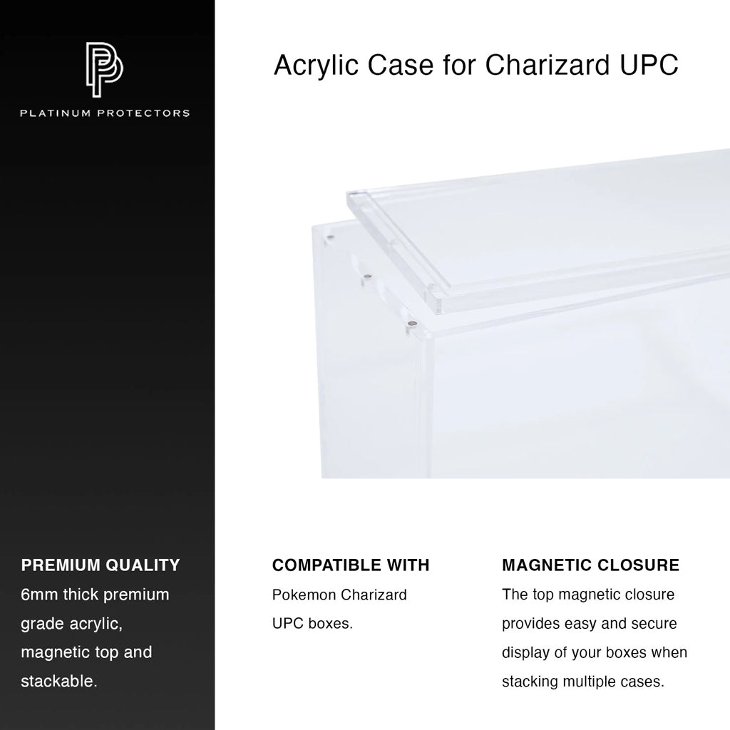 Platinum Protectors Acrylic Case for Sword & Shield: Charizard Ultra Premium Collection