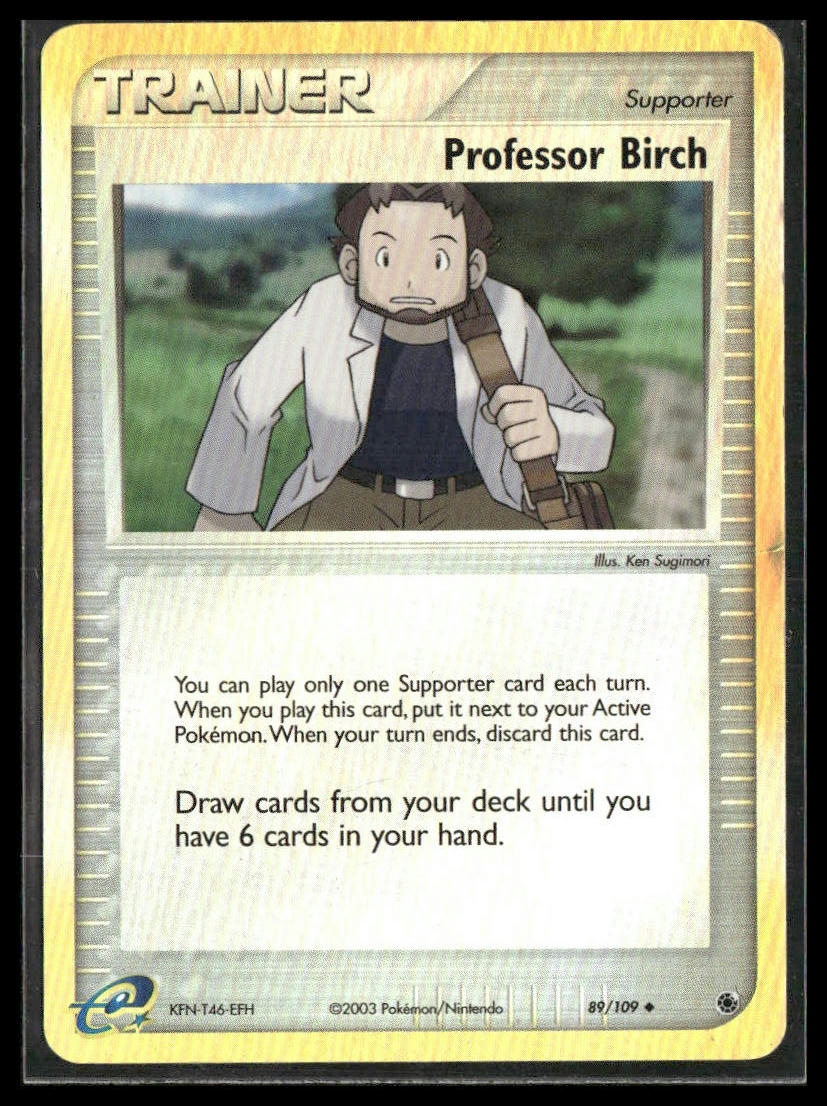 Professor Birch #89/109 Reverse Holo Ruby and Sapphire MP