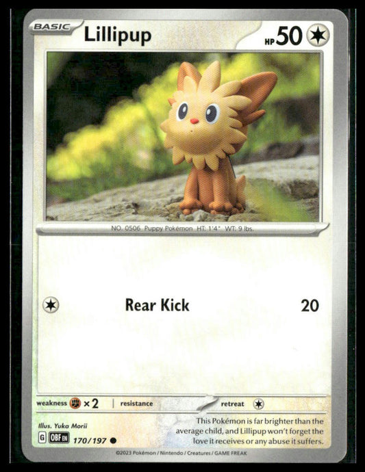 Lillipup #170/197 Clay Yuka Morii Obsidian Flames NM
