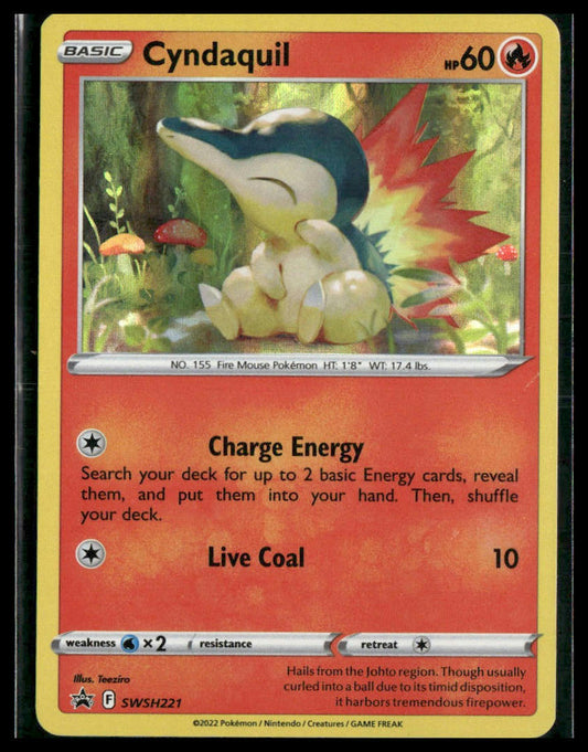 Cyndaquil #SWSH221 Holo Sword & Shield Promo Cards Pokemon NM