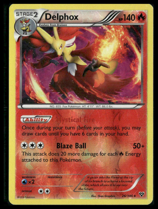 Delphox #26/146 Reverse Holo XY Base Set LP