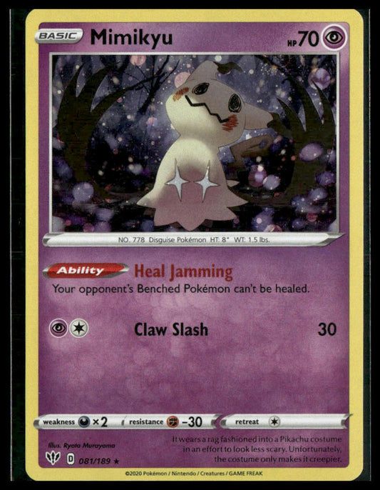 Mimikyu #081/189 Cosmos Holo Darkness Ablaze NM