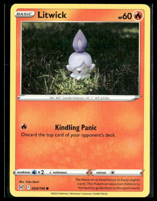 Litwick #024/196 Clay Yuka Morii Lost Origin NM