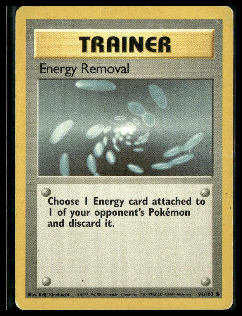 Energy Removal #092/102 Base Set MP