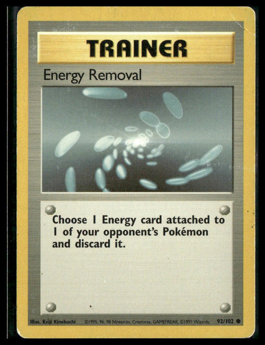 Energy Removal #092/102 Base Set MP