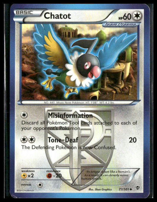 Chatot (Team Plasma) #77/101 Plasma Blast LP