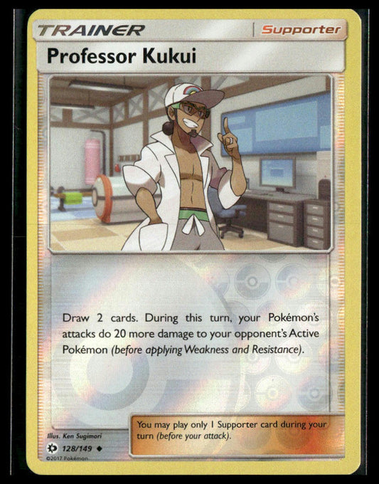 Professor Kukui #128/149 Reverse Holo SM Base Set VLP
